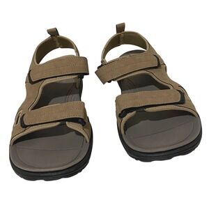 Ocean + Coast Mens Faux Suede Sandals Size 13 Beige Summer Beach Vacation Cruise